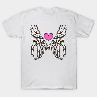 skeleton valentine, hand love T-Shirt